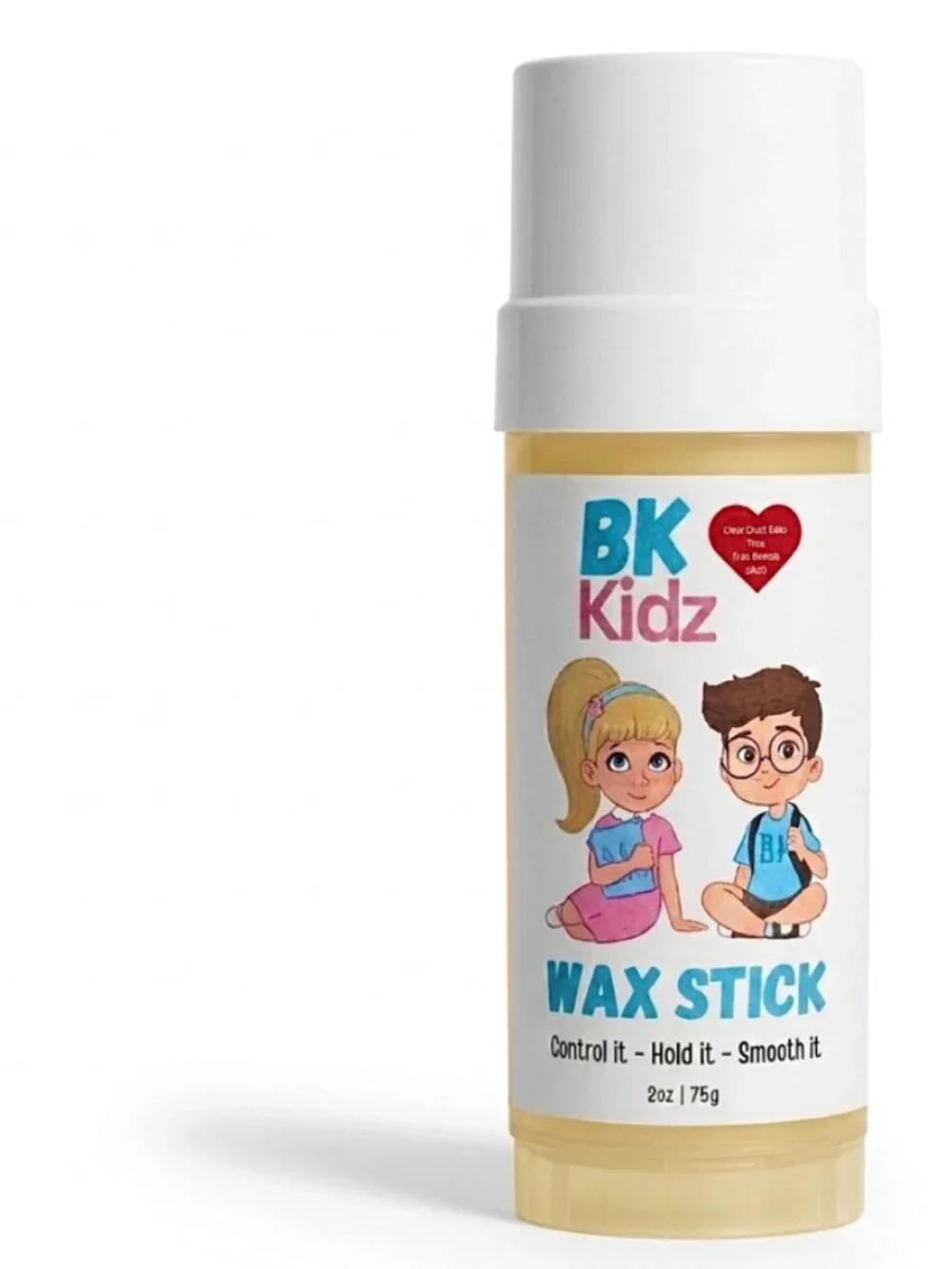 Bonsai Kids Hair Wax Stick - Flyaway Tamer & Easy Styling for Children, One-Hand